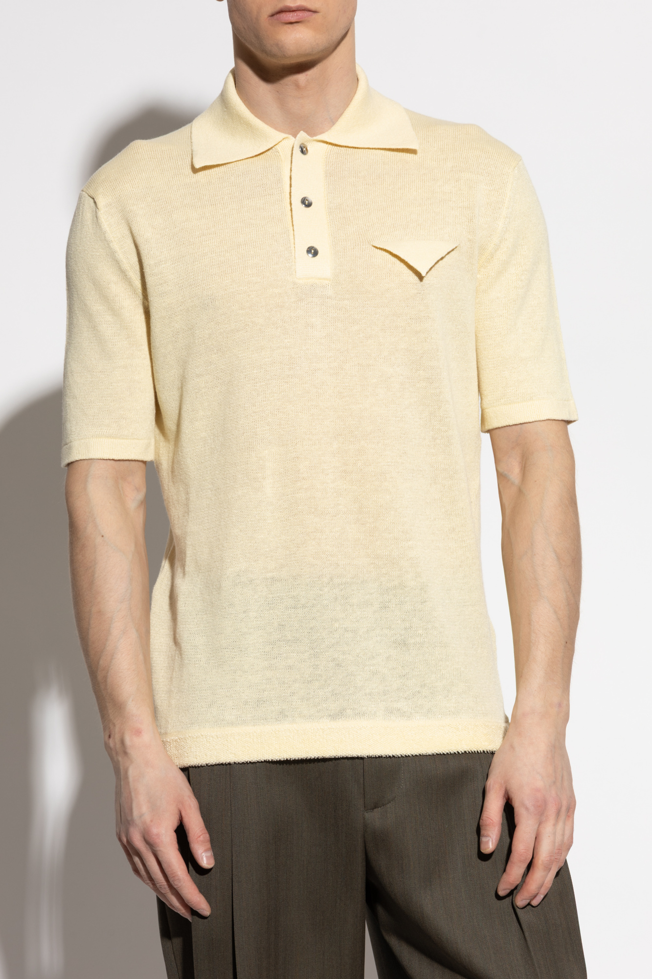 Bottega Veneta Linen polo shirt | Men's | Vitkac
